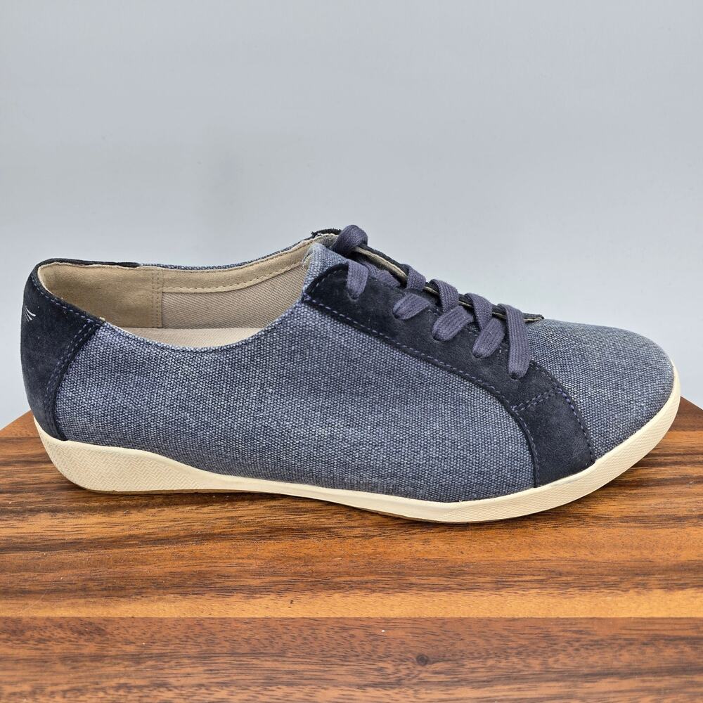 Dansko Shoes Women's 10.5 41 Blue Canvas Denim Comfort Walking Sneakers